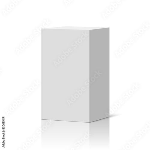 White box. Package. Vector illustration.