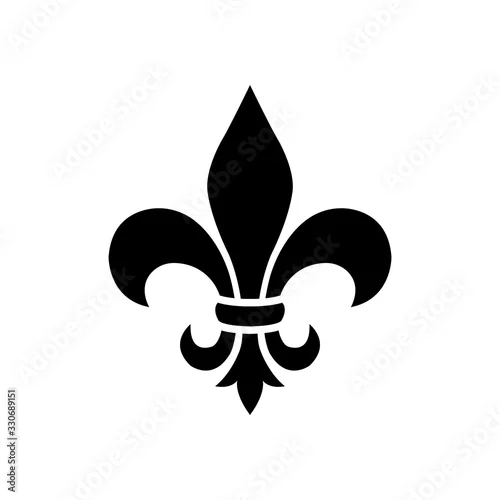 Obraz fleur de lis - ornament icon vector design template