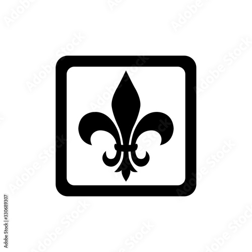 fleur de lis - ornament icon vector design template