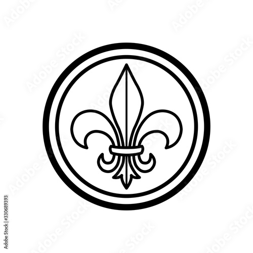 fleur de lis - ornament icon vector design template