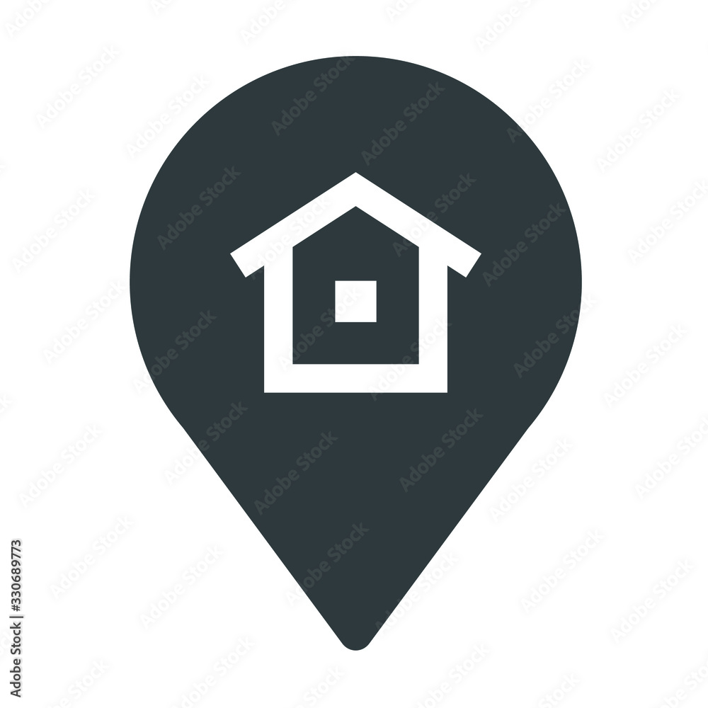 Map marker black on white background Map marker black on white background
