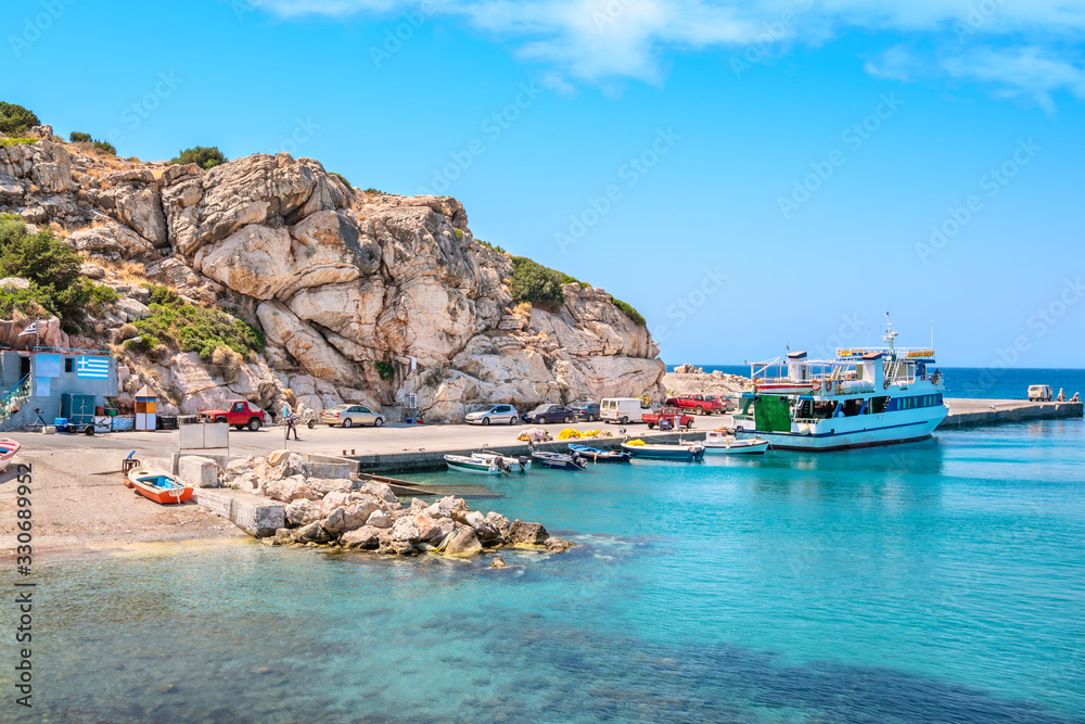 Port of Kamiros Skala. Rhodes, Greece