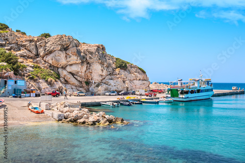Obraz na płótnie Port of Kamiros Skala. Rhodes, Greece w salonie
