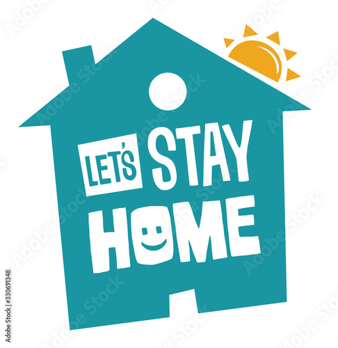 Stay at home message icon - Concept related with Covid-19 virus