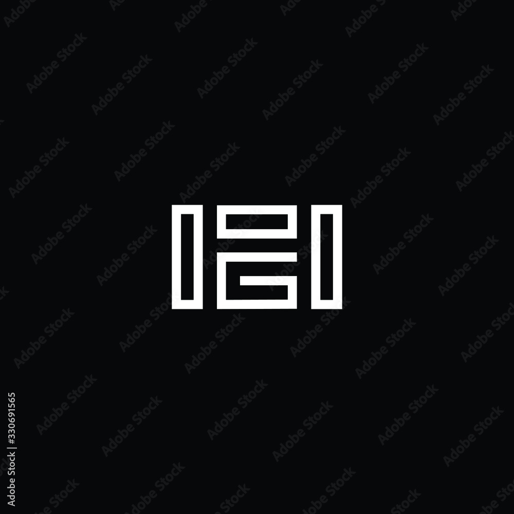 Minimal elegant monogram art logo. Outstanding professional trendy awesome artistic MG GM initial based Alphabet icon logo. Premium Business logo White color on black background Minimal elegant monogram art logo. Outstanding professional trendy awesome artistic MG GM initial based Alphabet icon logo. Premium Business logo White color on black background