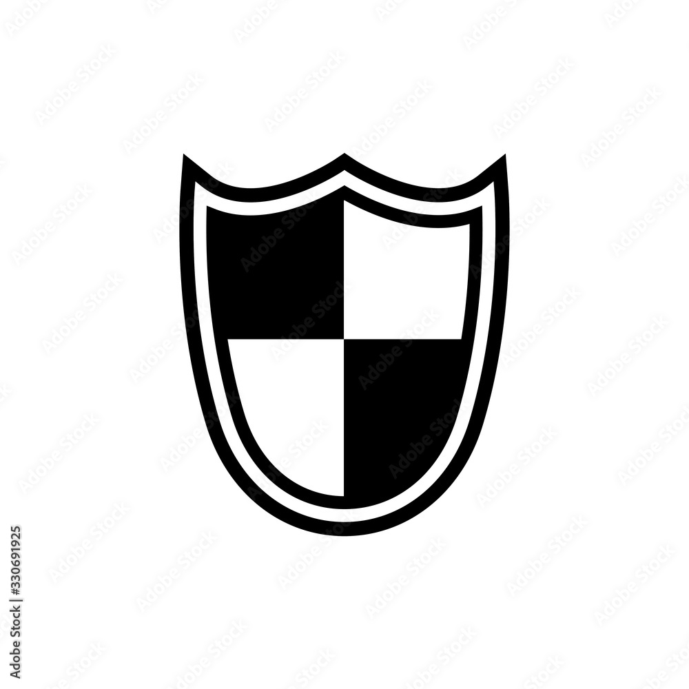 Shield, guard icon vector, filled flat sign, solid pictogram isolated on white. Symbol, logo illustration. Shield, guard icon vector, filled flat sign, solid pictogram isolated on white. Symbol, logo illustration.