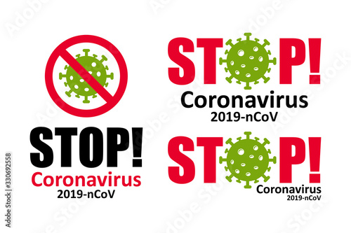 Coronavirus Bacteria Icon, 2019-nCoV Coronavirus Bacteria icon. Coronavirus outbreak Stop virus. Isolated vector icon of virus on white background for poster, banner, flyer.