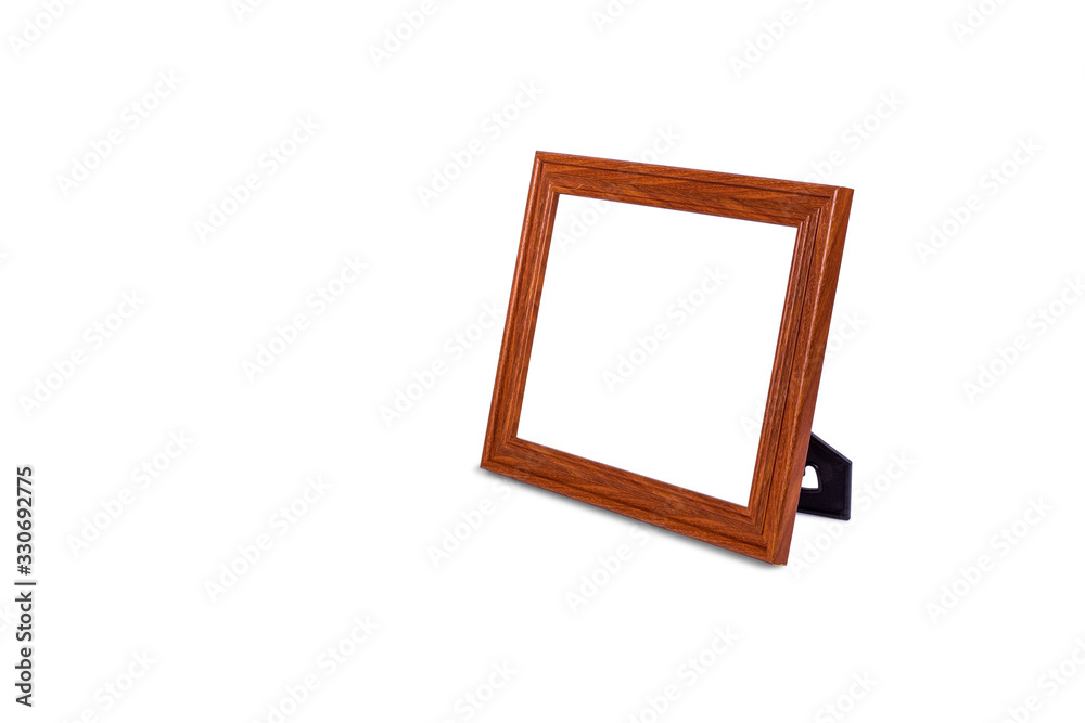 Wooden photo frame set isolated on white background. Wooden photo frame set isolated on white background.
