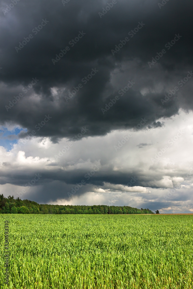 dark sky with storm clouds and rain dark sky with storm clouds and rain