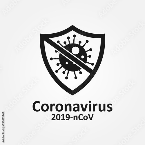 Coronavirus Bacteria Icon, 2019-nCoV Coronavirus Bacteria icon. Coronavirus outbreak Stop virus. Isolated vector icon of virus on white background for poster, banner, flyer.