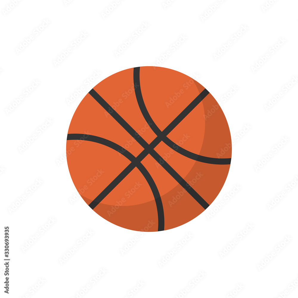 Basketball ball flat icon, sport and game. Vector graphics, a colorful solid pattern on a white background, eps 10