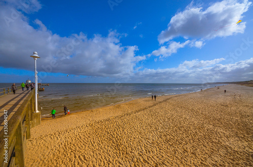 Baltic Sea, Usedom Island, winter, morning. Pictures of carefree life, practically just a few hours before the corona virus crisis changes everyone: the island is now closed. Fear instead of joy.