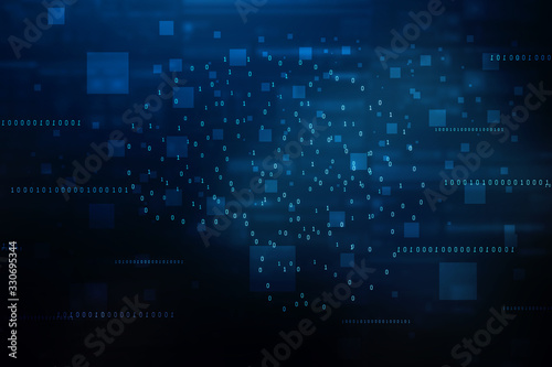 2d illustration Abstract futuristic electronic circuit technology background © deepagopi2011