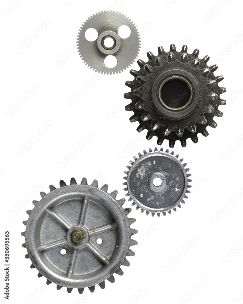 industrial gears isolated on white background industrial gears isolated on white background