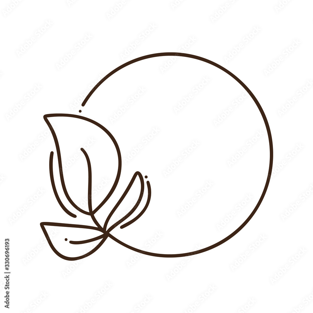 Hand drawn round minimalistic frame with branch line. Vector floral design elements for invitation, logo, greeting card, scrapbooking, poster with place for text. Vintage decor Hand drawn round minimalistic frame with branch line. Vector floral design elements for invitation, logo, greeting card, scrapbooking, poster with place for text. Vintage decor