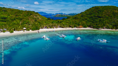 Malcapuya Island in Coron, Philippines, Asia photo
