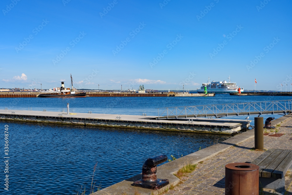 View from harbor of Helsingor (Elsinore). Denmark