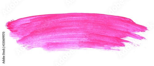 Farbmarkierung mit rosa Farbe gemalt mit einem Pinsel
