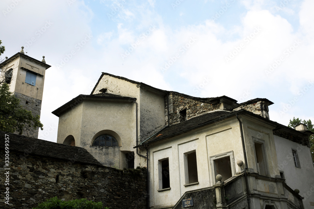 Orta San Giulio (NO), Italy - September 02, 2019: Sacro Monte Calvario, Orta, Novara, Piedmont, Italy