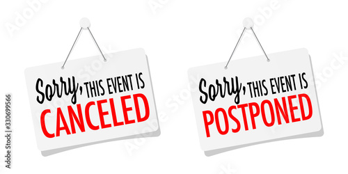 Sorry, this event is canceled or postponed on sticker photo