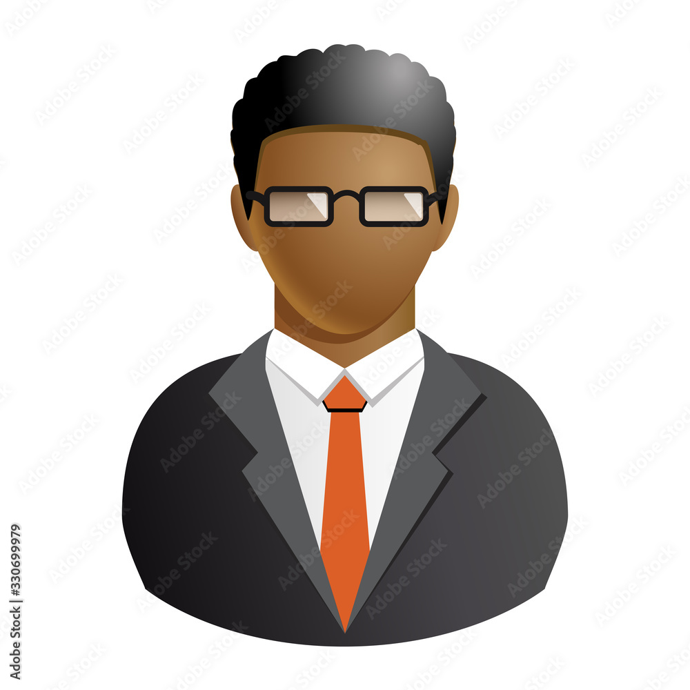 User or member avatar man people icon isolated on white background. Illustration