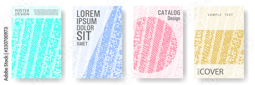 Cover page design templates set.