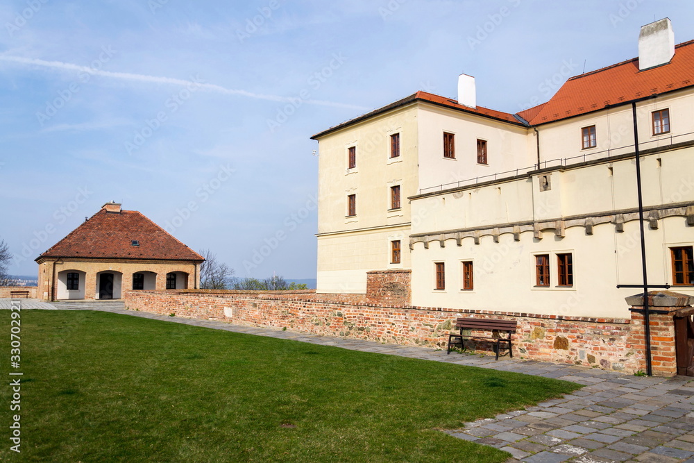 Beautiful Spilberk castle exterior, Brno, Southern Moravia, Czech Republic, sunny day