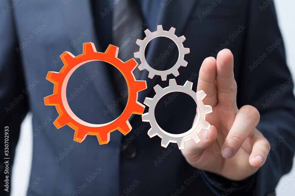 Gear With Success Concept digital. Gear With Success Concept digital.