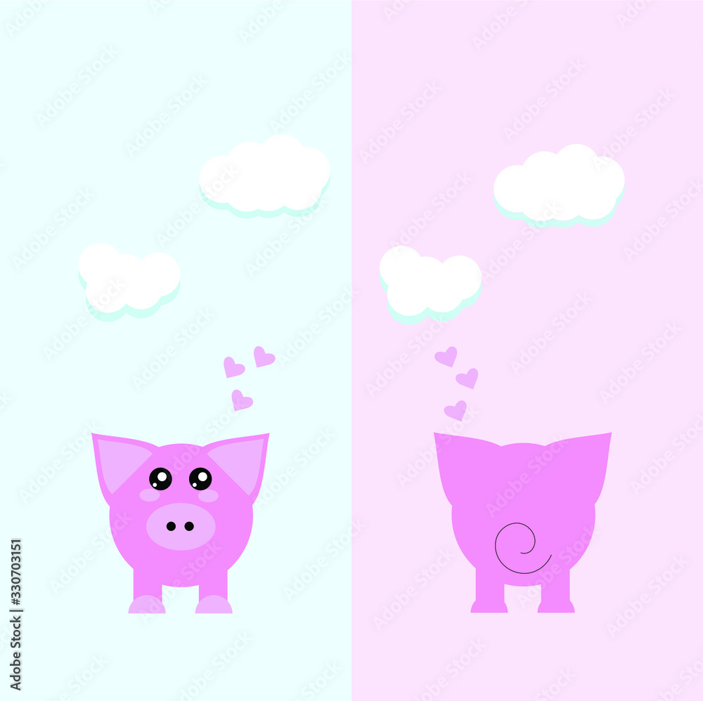 two side pig two side pig