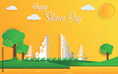 Bali's Day Of Silence And Hindu New Year Vector Illustration, Indonesia Bali's Nyepi Day, Hari Nyepi