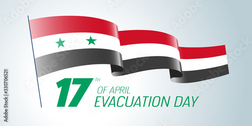 Syria happy evacuation day greeting card, banner vector illustratione photo