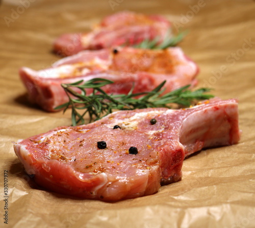 fresh tasty meat pieces prepared for steak
