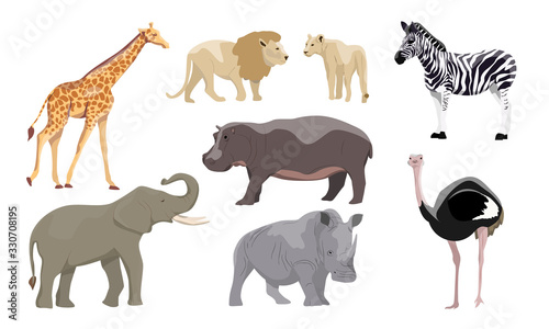 Canvas Print African animals set