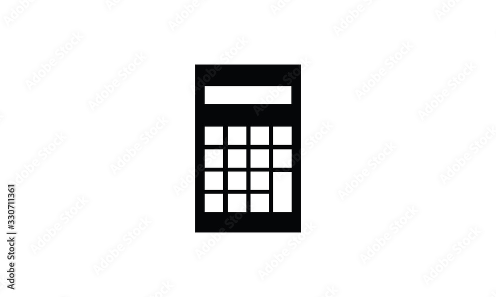 Calculator school math counter black object illustration Calculator school math counter black object illustration