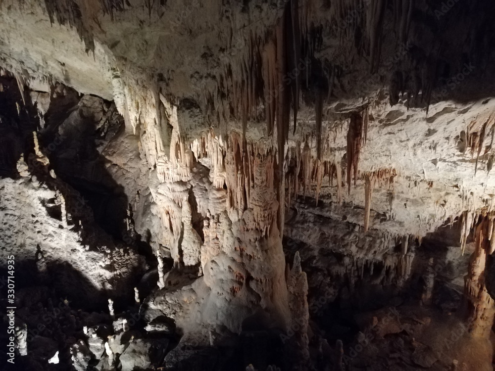 One of the most famous cave with beautiful formations in Postojna in Slovenia.