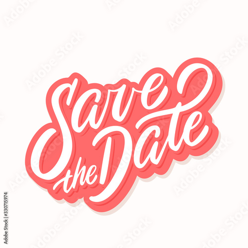 Save the date. Vector lettering.
