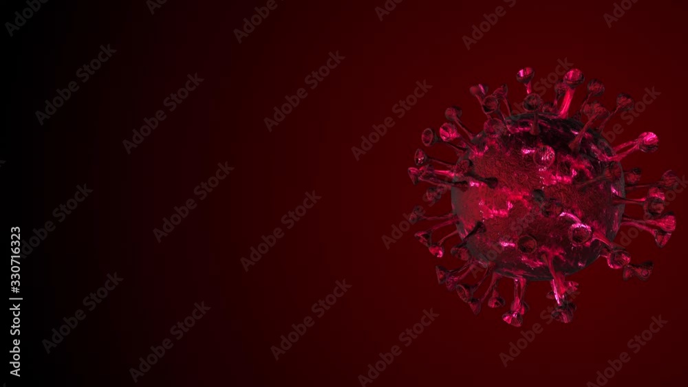Coronavirus COVID-19 Alert SOS. Pandemic virus medical health risk, immunology, virology, epidemiology concept. 3D render microscope virus background seamless loop. Coronavirus COVID-19 Alert SOS. Pandemic virus medical health risk, immunology, virology, epidemiology concept. 3D render microscope virus background seamless loop.
