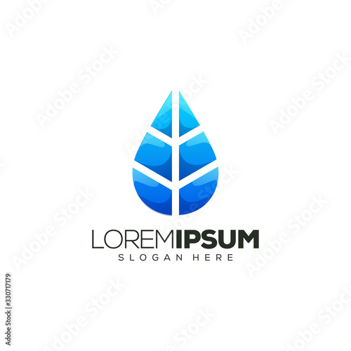 water logo design vector illustration