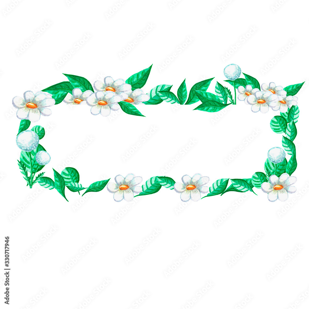 Fototapeta premium spring Flower frame decoration art