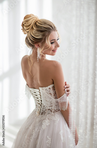 beautiful tender young bride blonde