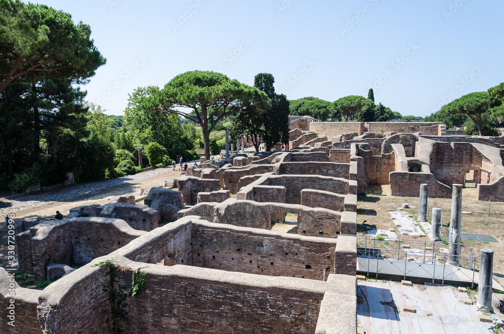 Roman ruins of Ostia, Italy.