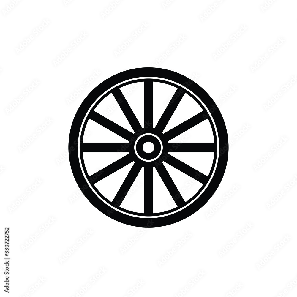 Wheel icon vector Wheel icon vector