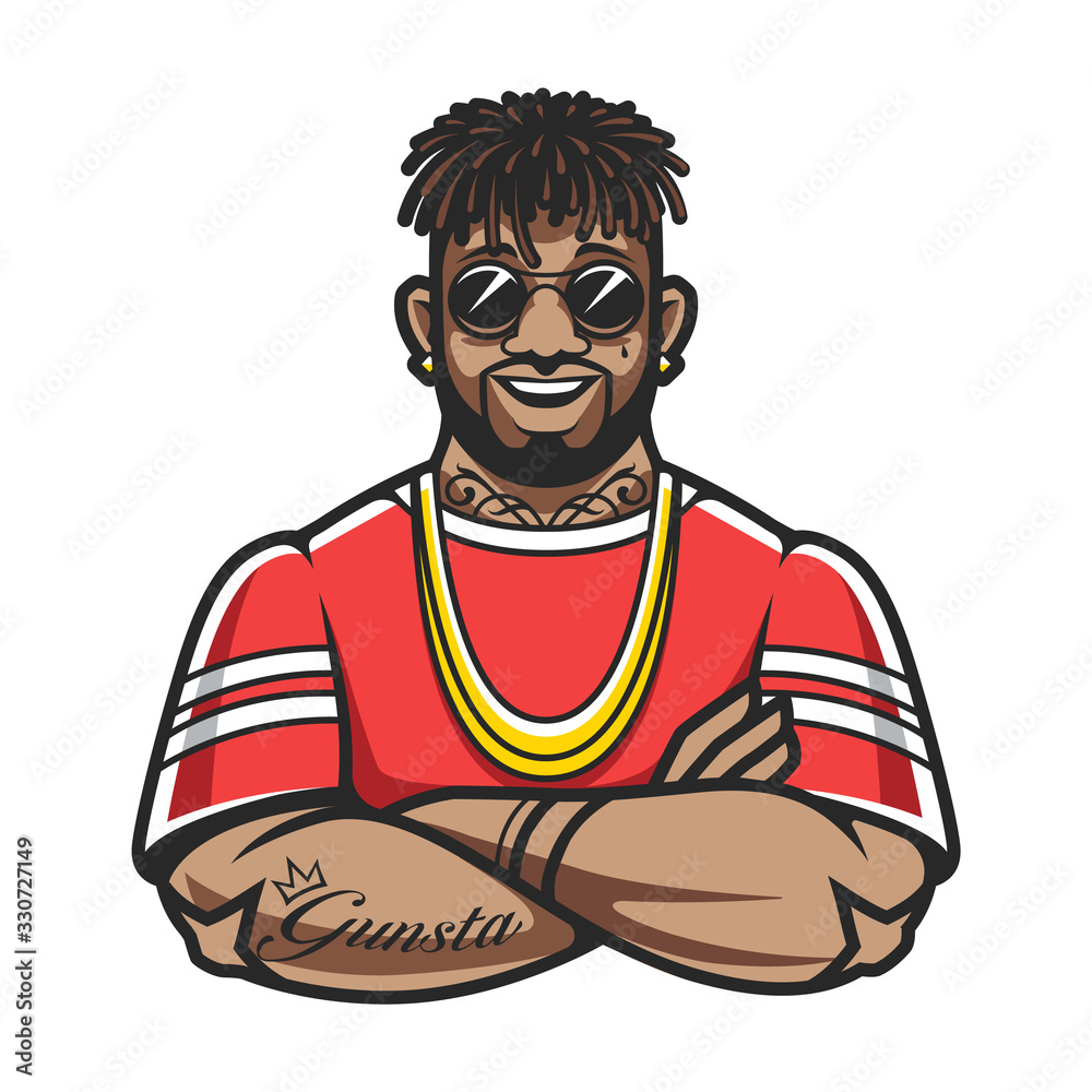 Rapper Vector Character Rapper Vector Character