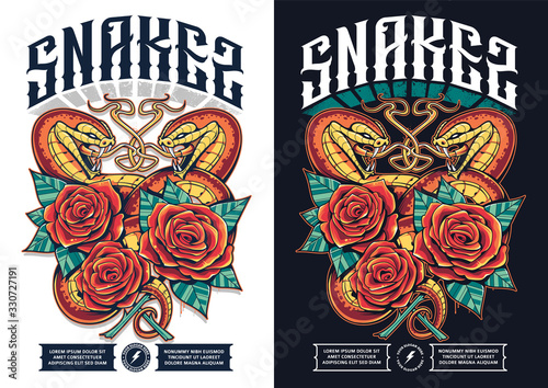 Poster Design with Two Snakes