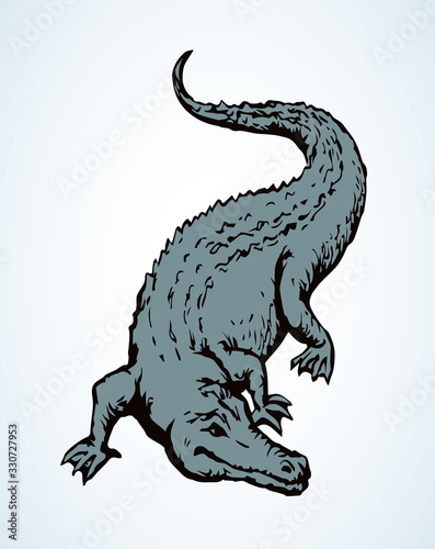 Crocodile. Vector drawing animal icon