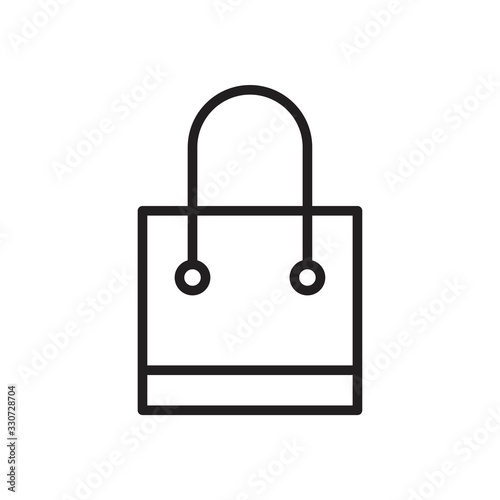Tote bag icon template black color editable. Tote bag icon symbol Flat vector illustration for graphic and web design.