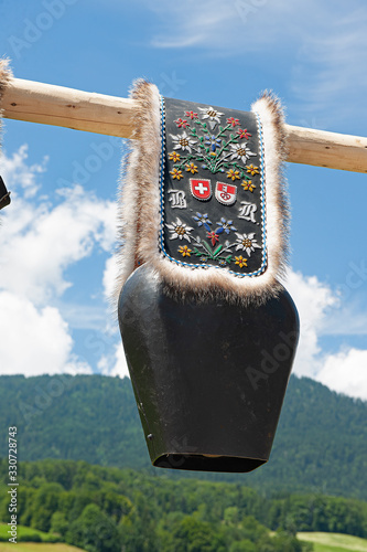 Reich verziertes Kuhglockenband, Sarnen, Obwalden, Schweiz