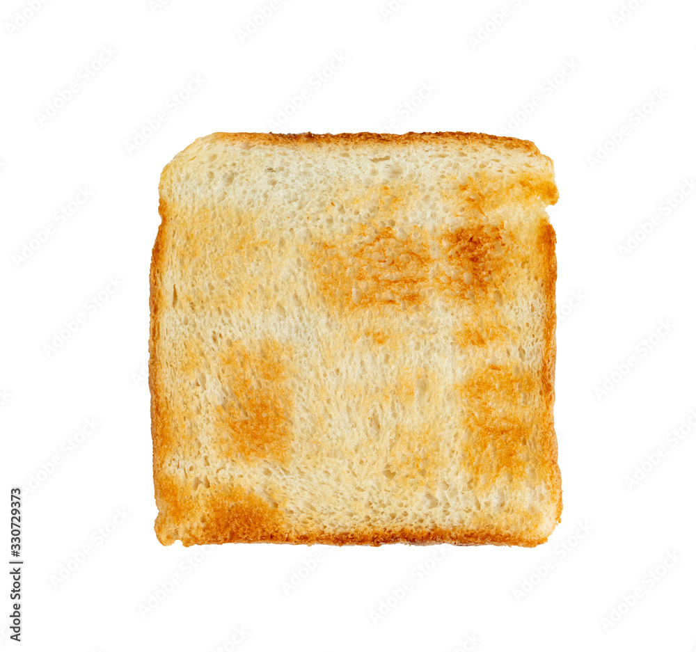 Toasted slice bread isolated on white background Toasted slice bread isolated on white background