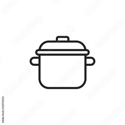 Pot icon template black color editable. Pot icon symbol Flat vector illustration for graphic and web design.