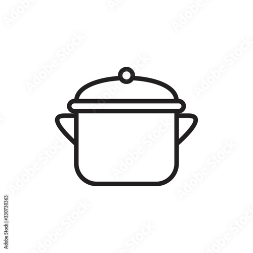 Pot icon template black color editable. Pot icon symbol Flat vector illustration for graphic and web design.